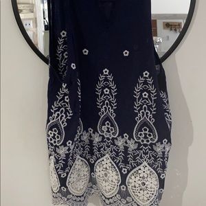 Blusa navy blue & white